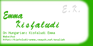 emma kisfaludi business card